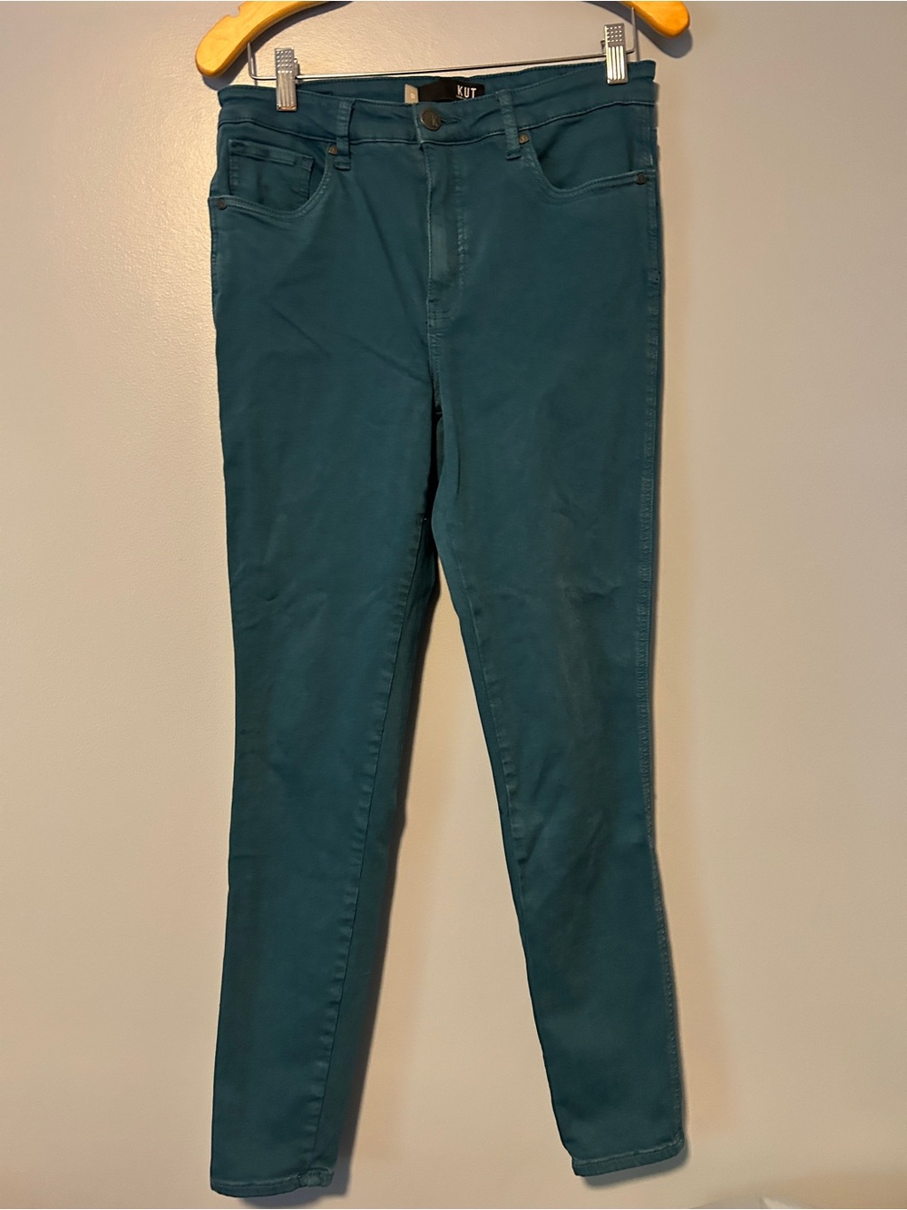 Kut from the Kloth Teal Fab AB Toothpick Skinny Size 10